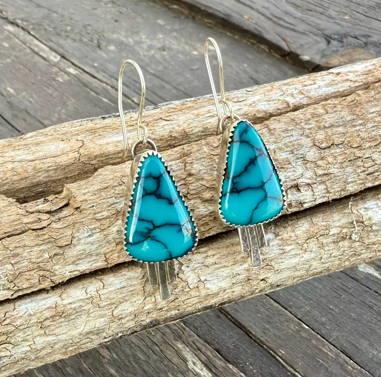 Moon River Turquoise Dangle Earrings