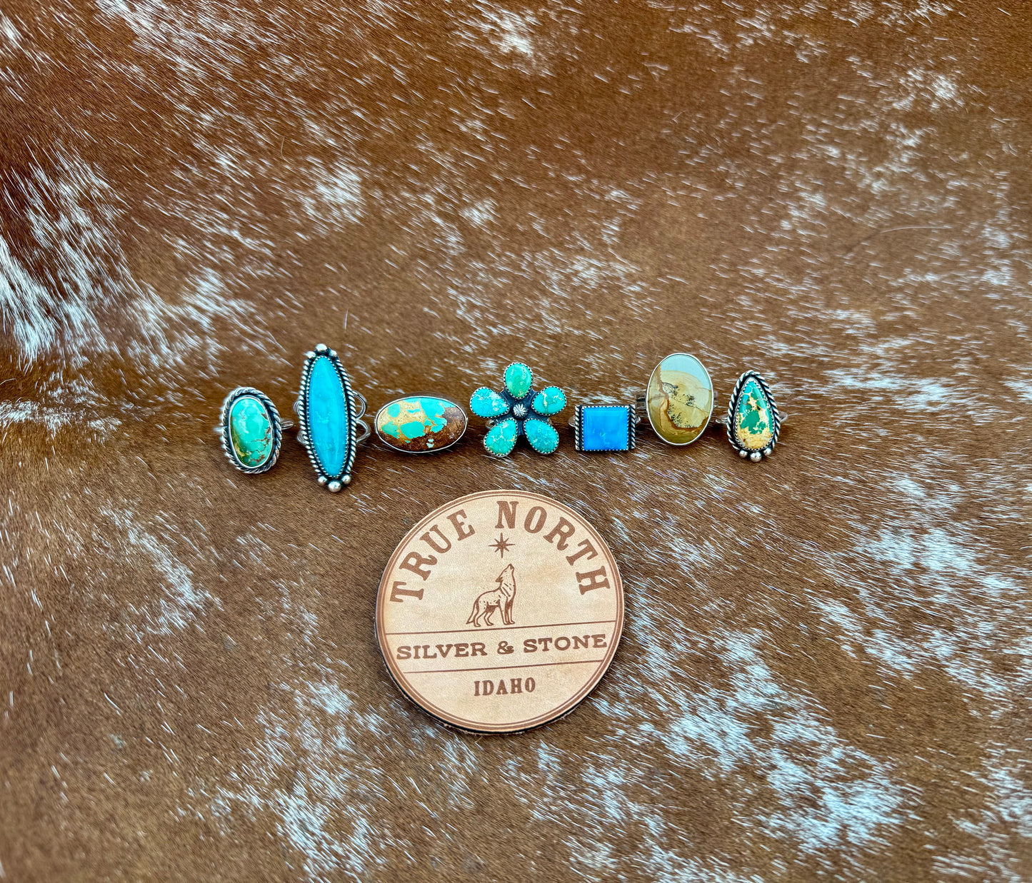 Bright Blue Kingman Turquoise split shank ring