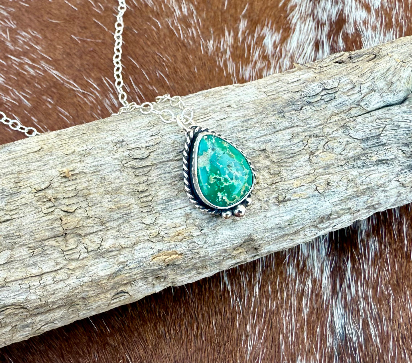 Emerald Valley Turquoise teardrop necklace