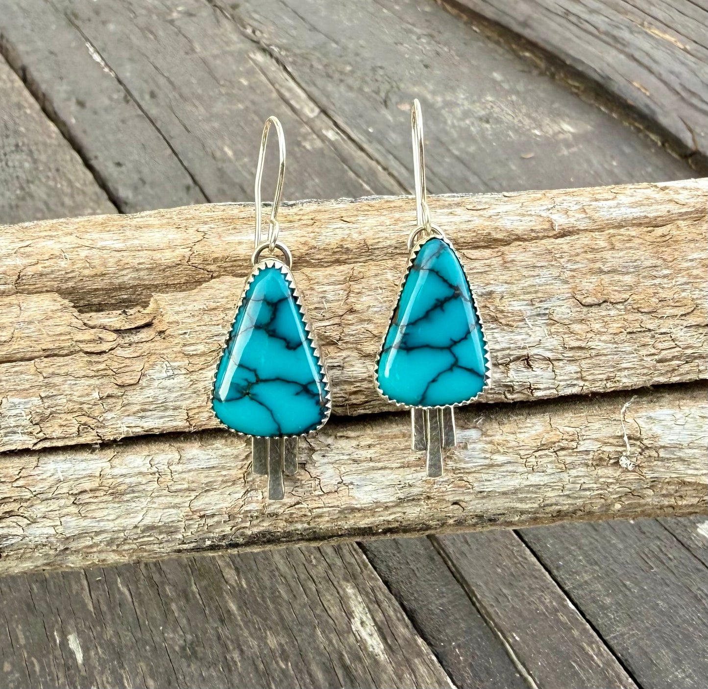 Moon River Turquoise Dangle Earrings