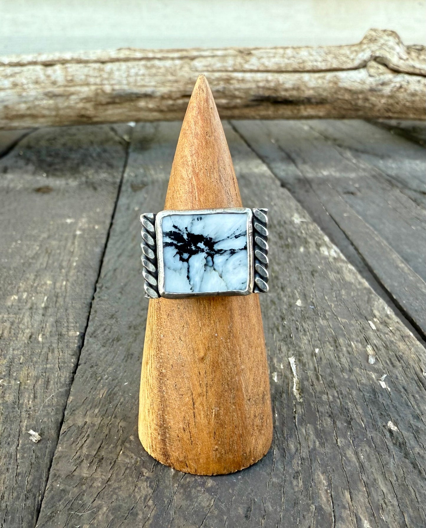 White Buffalo Twisted Band Ring