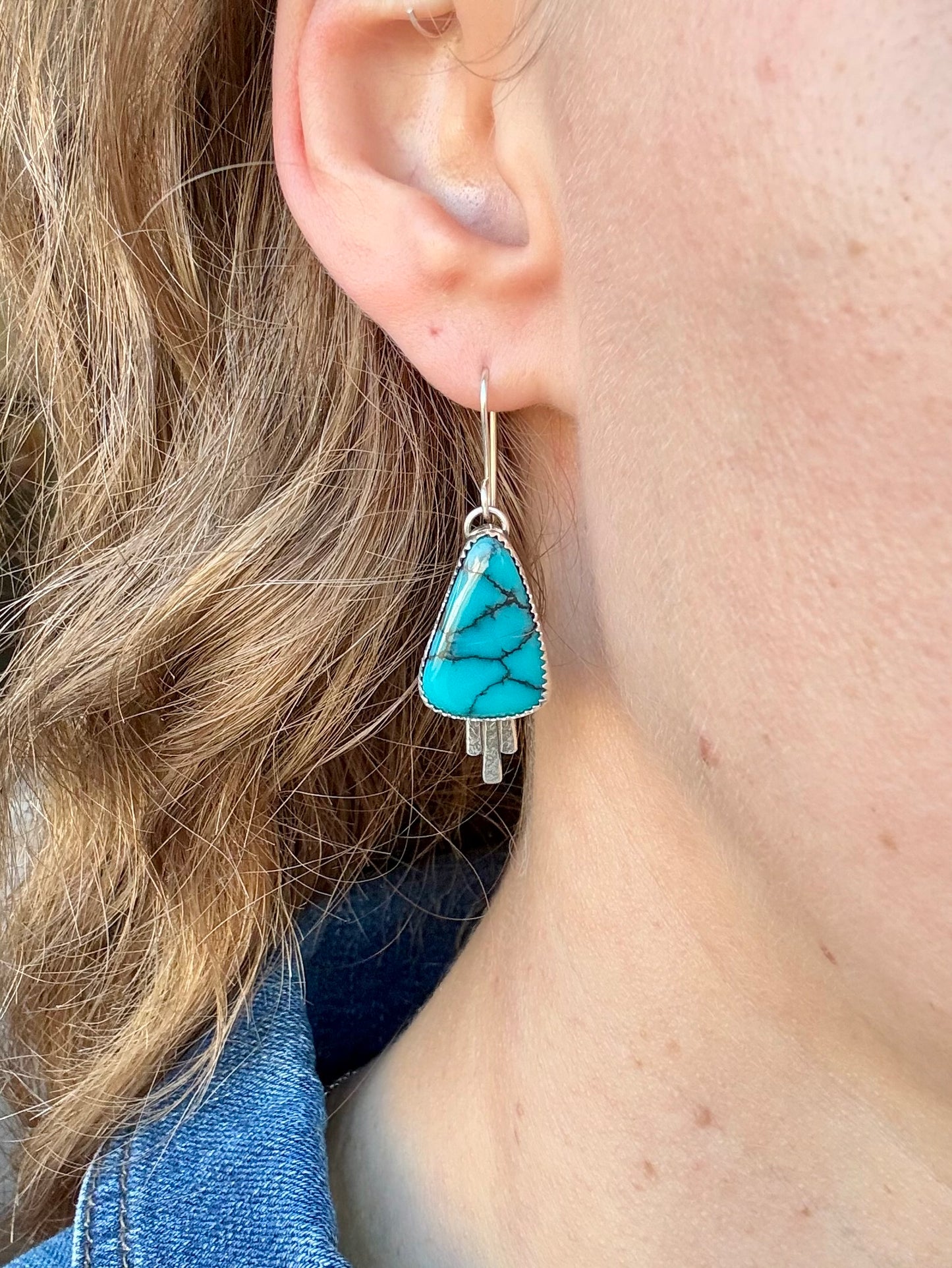 Moon River Turquoise Dangle Earrings