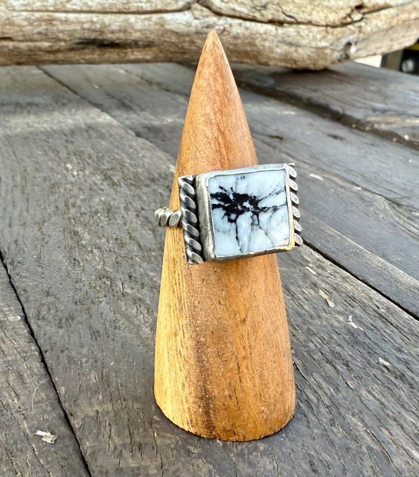 White Buffalo Twisted Band Ring