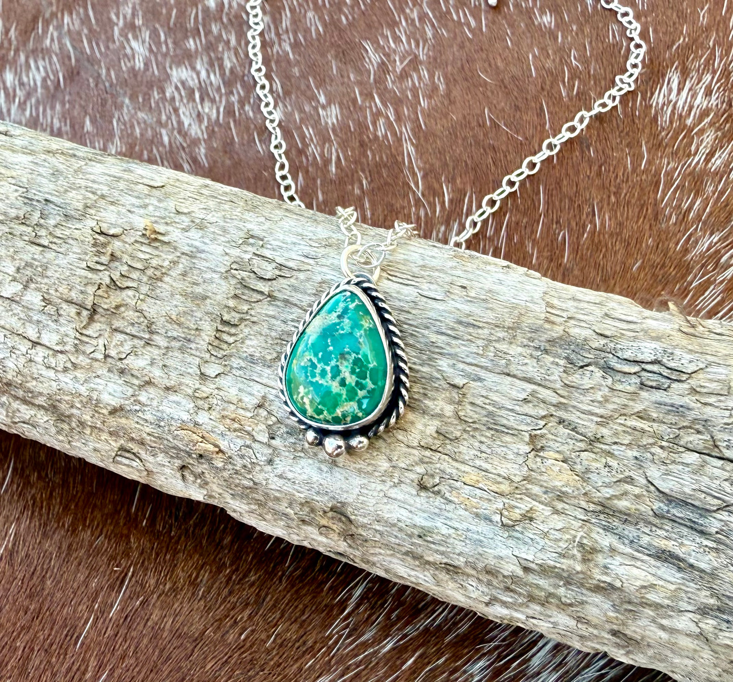 Emerald Valley Turquoise teardrop necklace