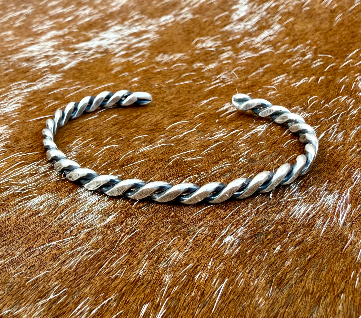 Fine Silver .999 Double Twist cuff bracelet