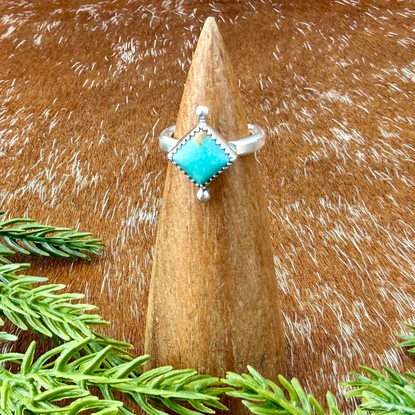 Mini Cassie Style Ring - Kingman Turquoise