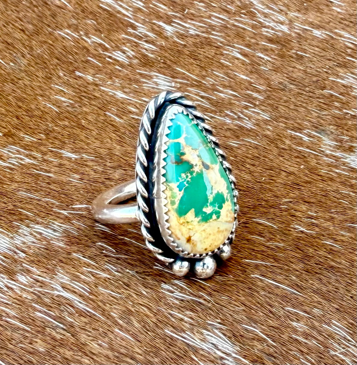 Royston Turquoise Teardrop Ring