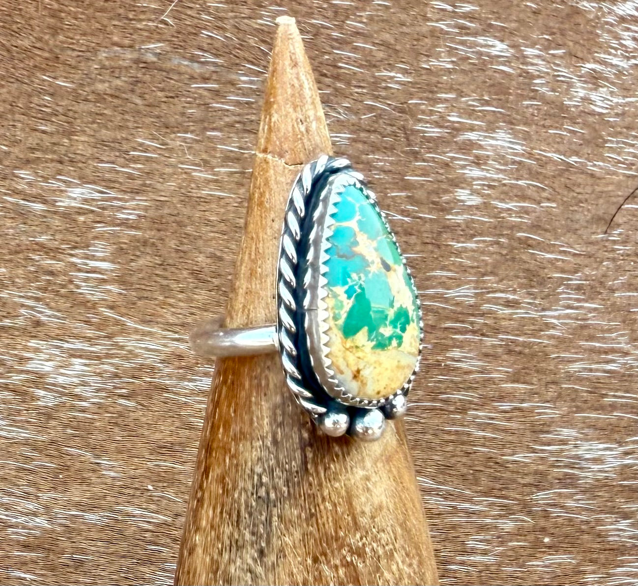 Royston Turquoise Teardrop Ring