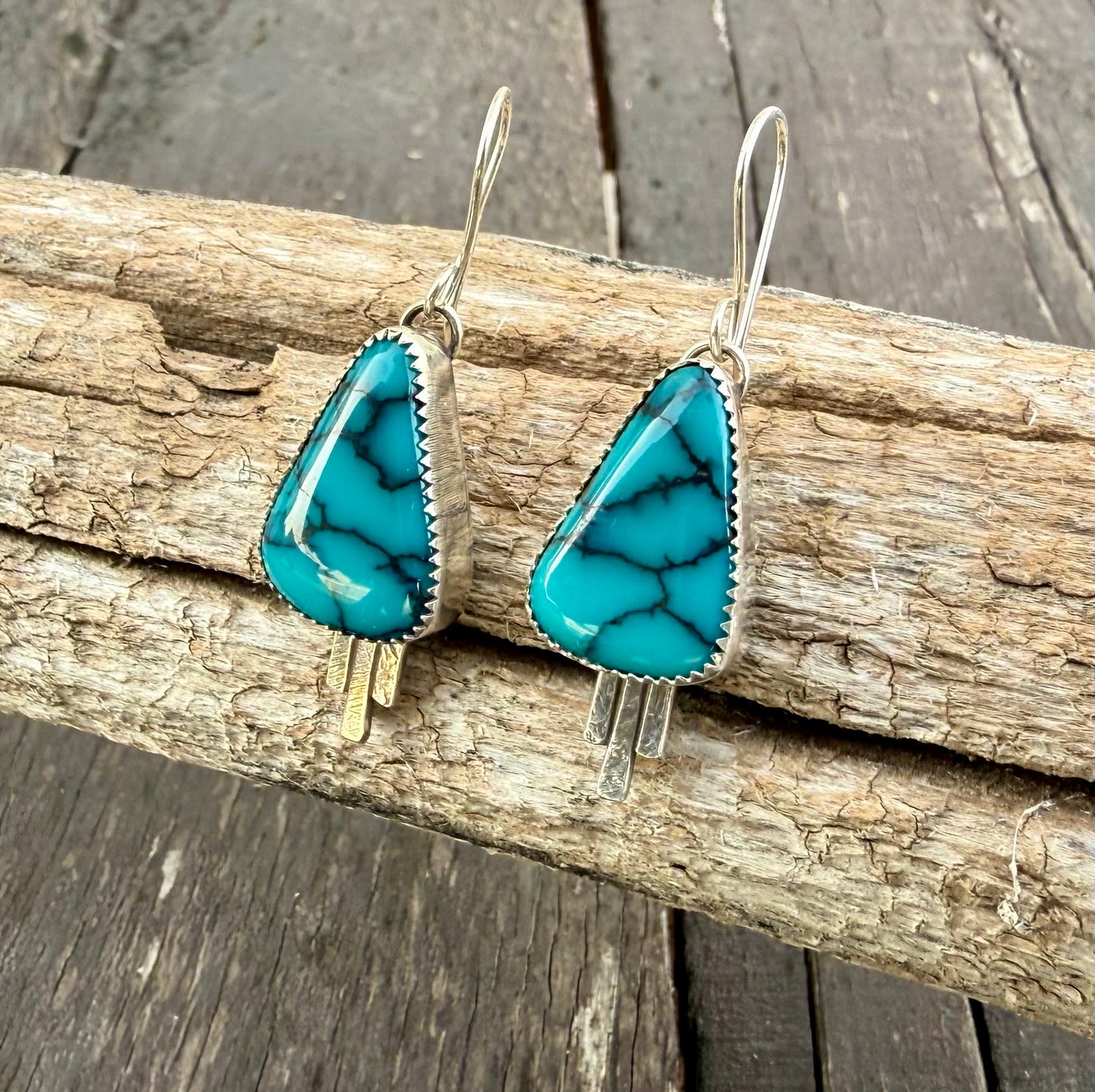 Moon River Turquoise Dangle Earrings