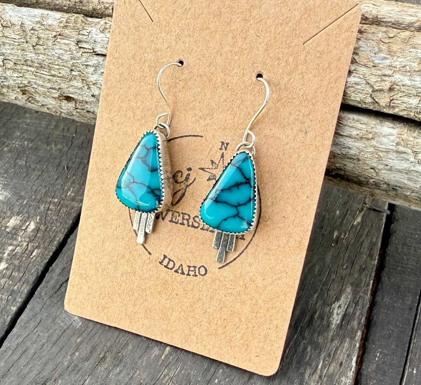 Moon River Turquoise Dangle Earrings