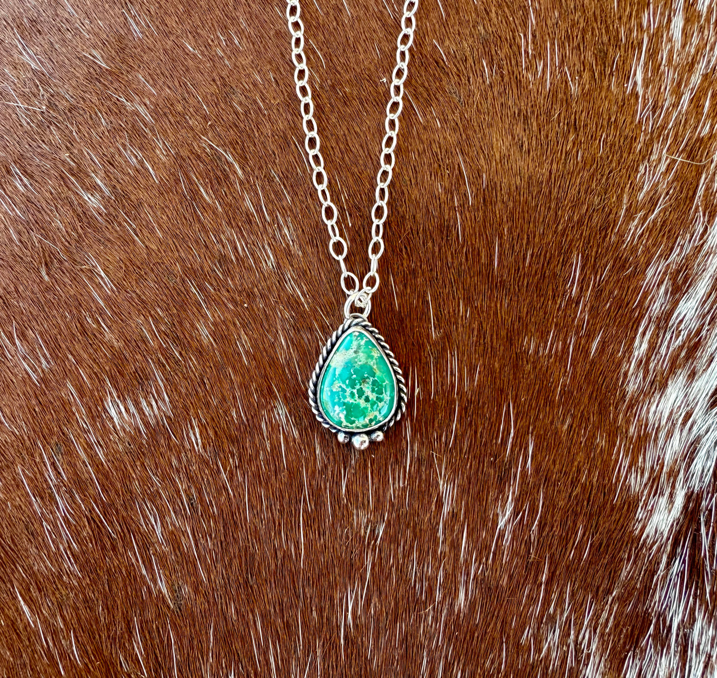 Emerald Valley Turquoise teardrop necklace