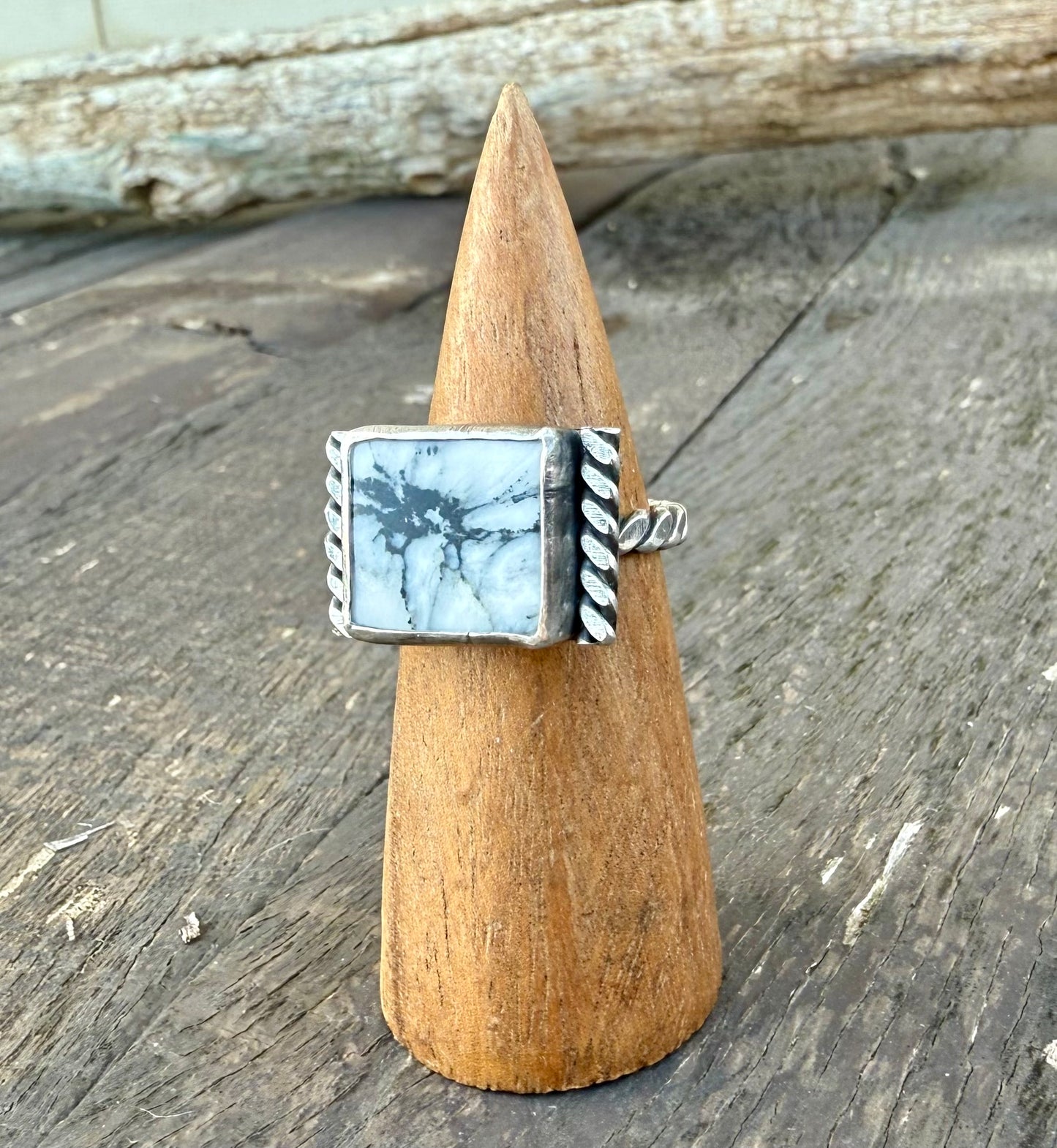 White Buffalo Twisted Band Ring