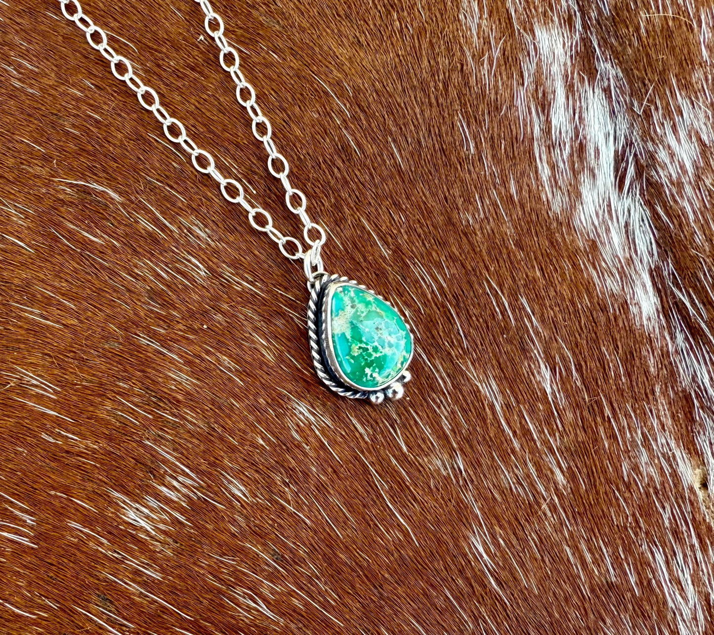 Emerald Valley Turquoise teardrop necklace
