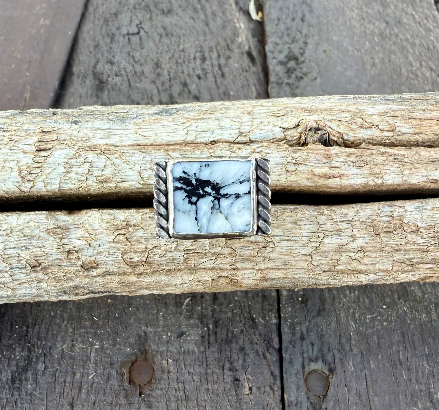 White Buffalo Twisted Band Ring