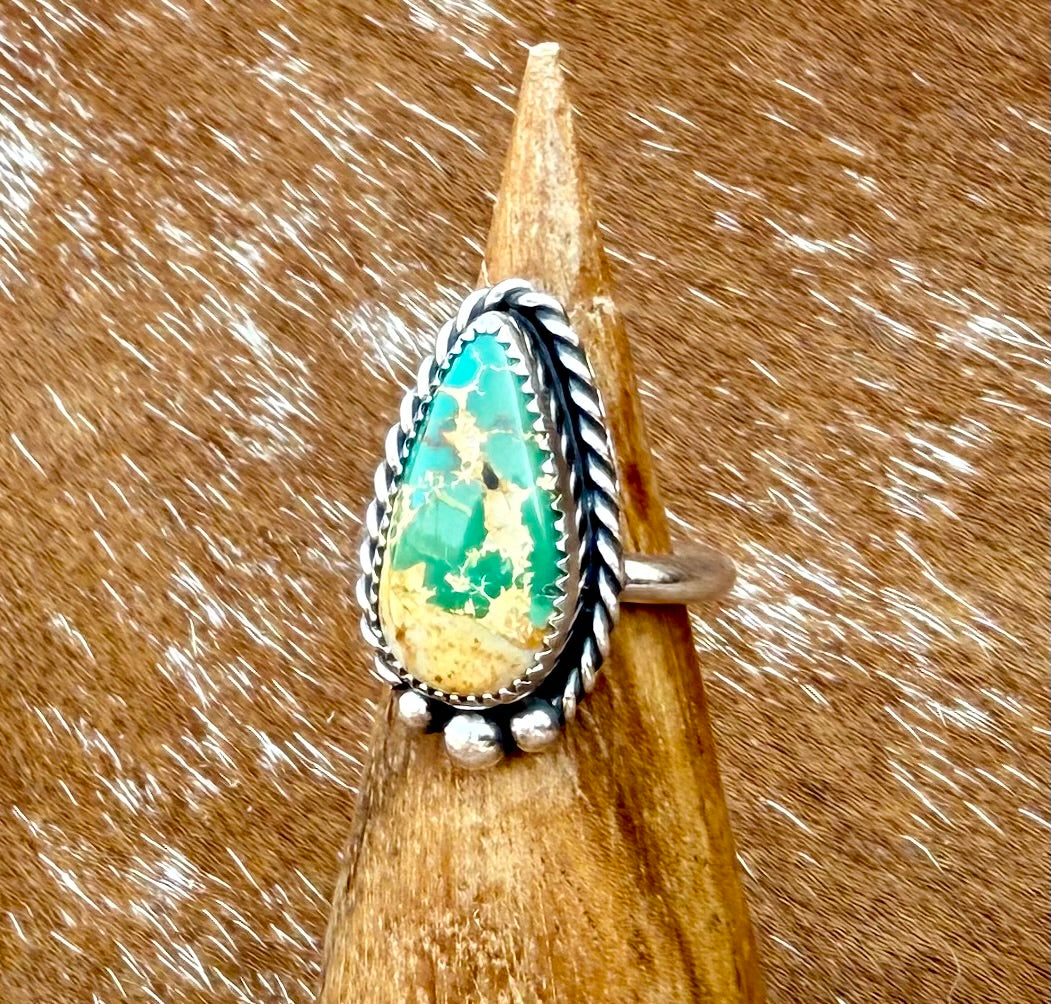 Royston Turquoise Teardrop Ring