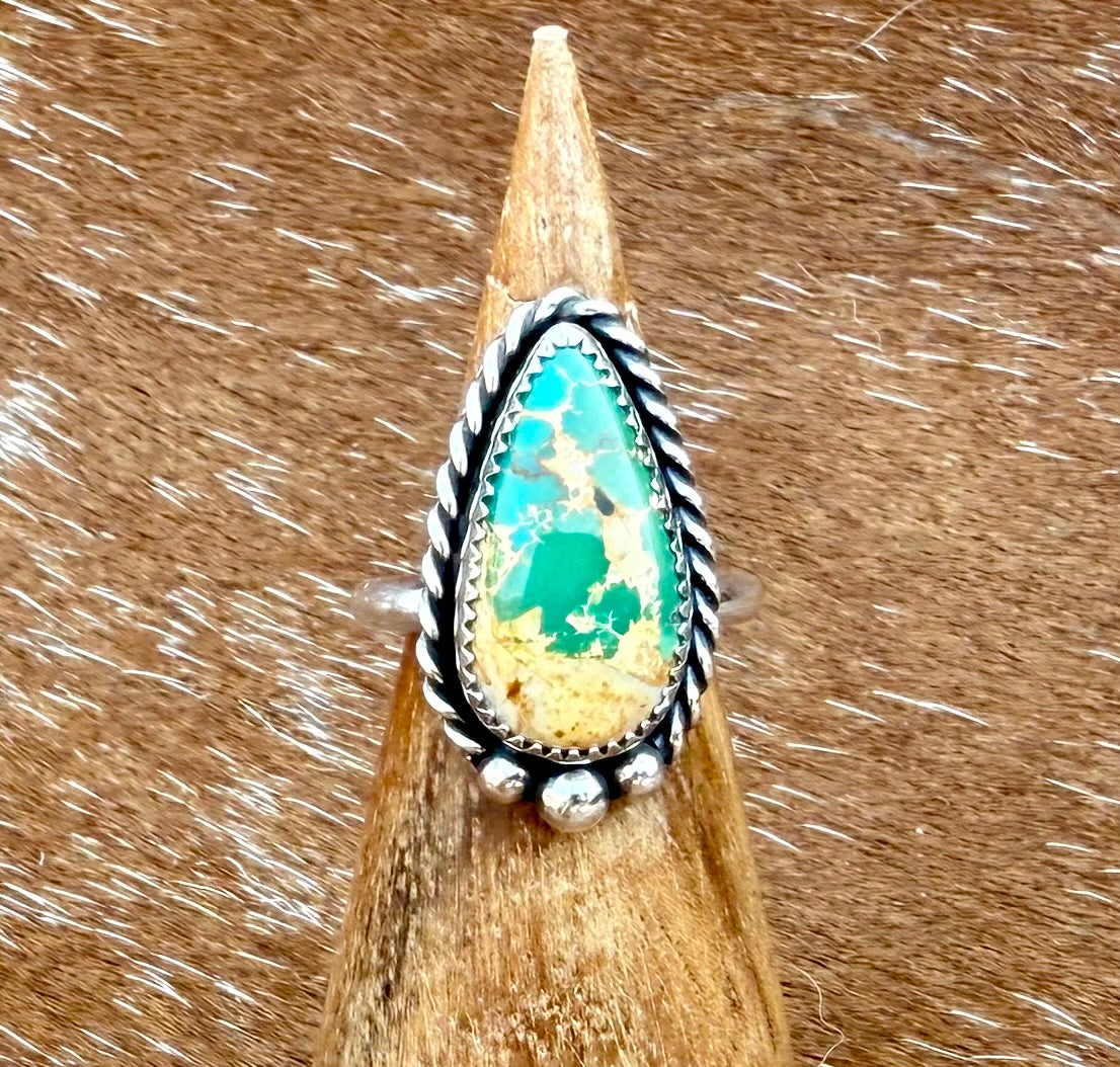 Royston Turquoise Teardrop Ring