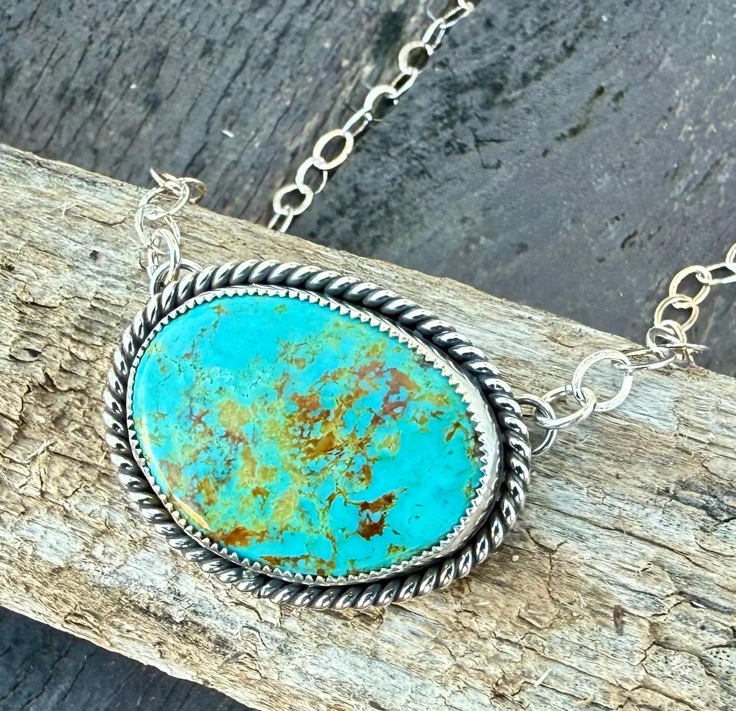 Turquoise Mountain Turquoise Pendant Necklace