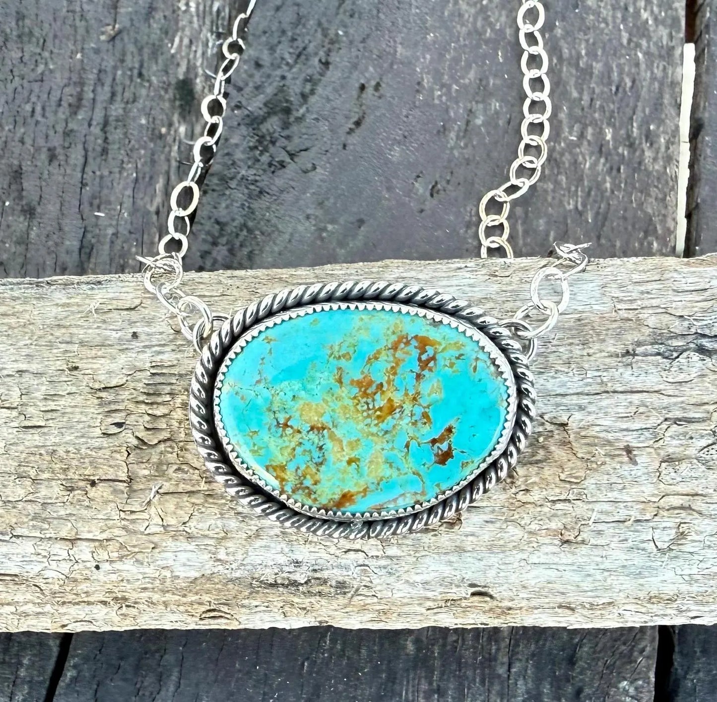 Turquoise Mountain Turquoise Pendant Necklace