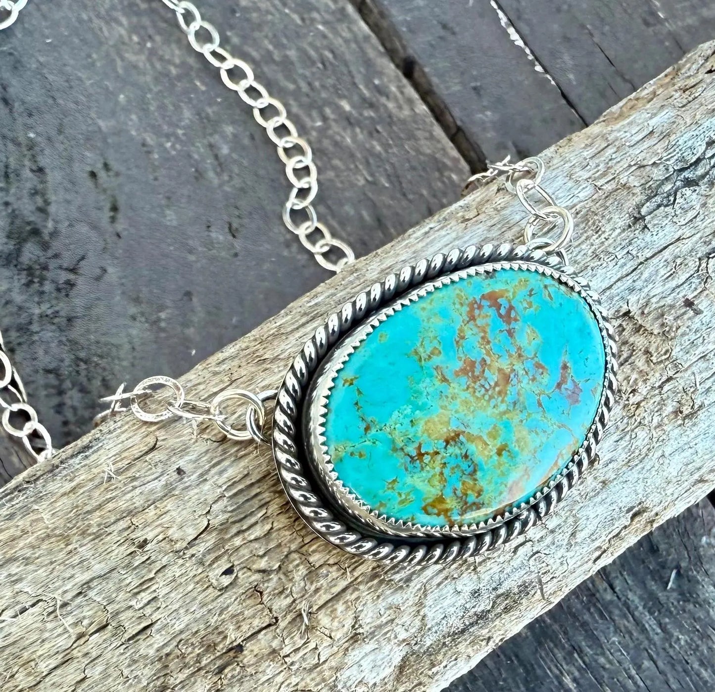 Turquoise Mountain Turquoise Pendant Necklace