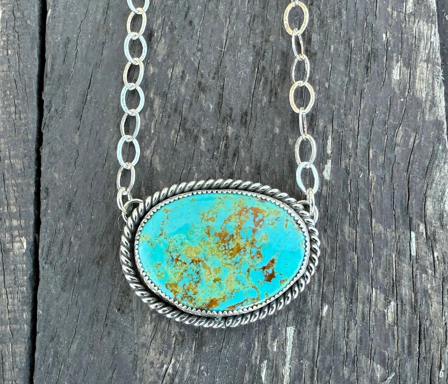 Turquoise Mountain Turquoise Pendant Necklace