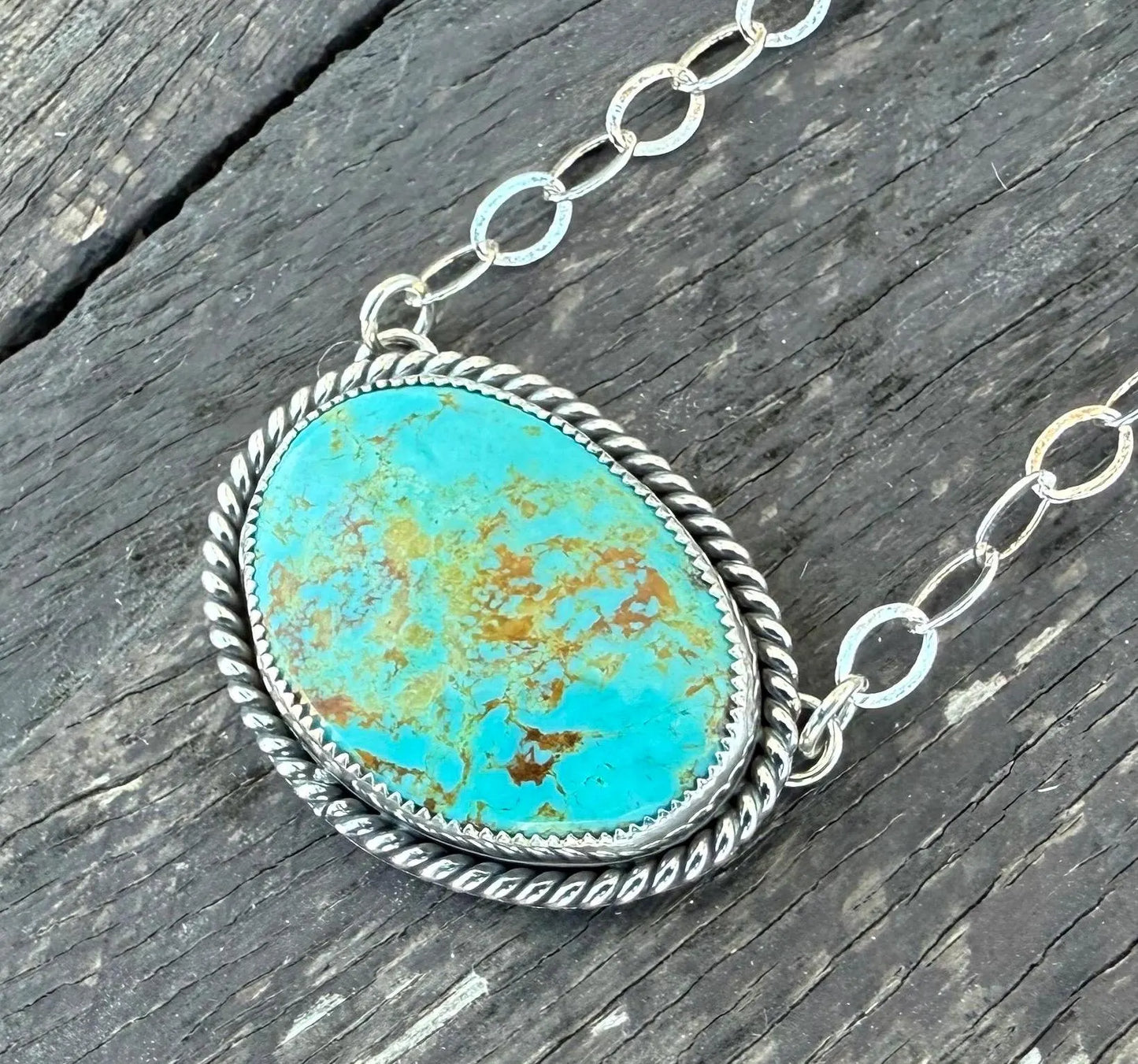Turquoise Mountain Turquoise Pendant Necklace