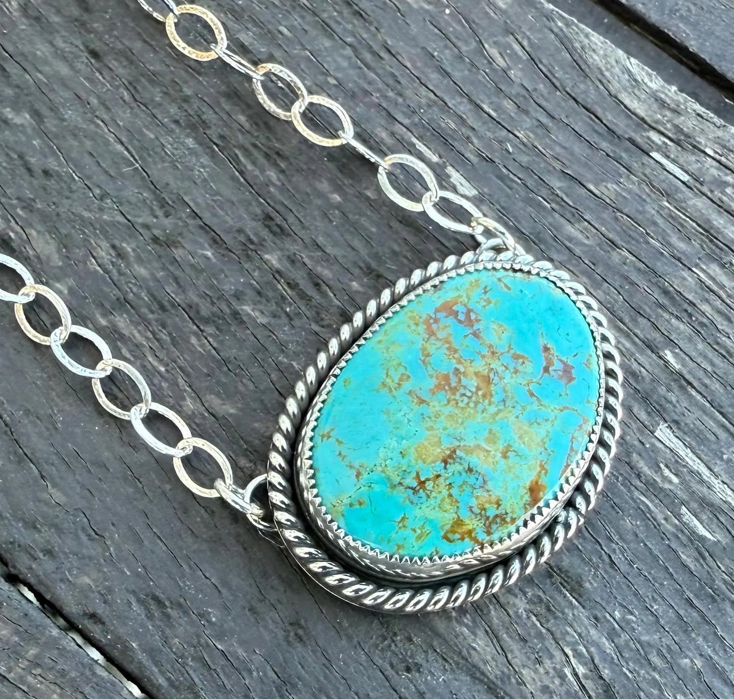 Turquoise Mountain Turquoise Pendant Necklace