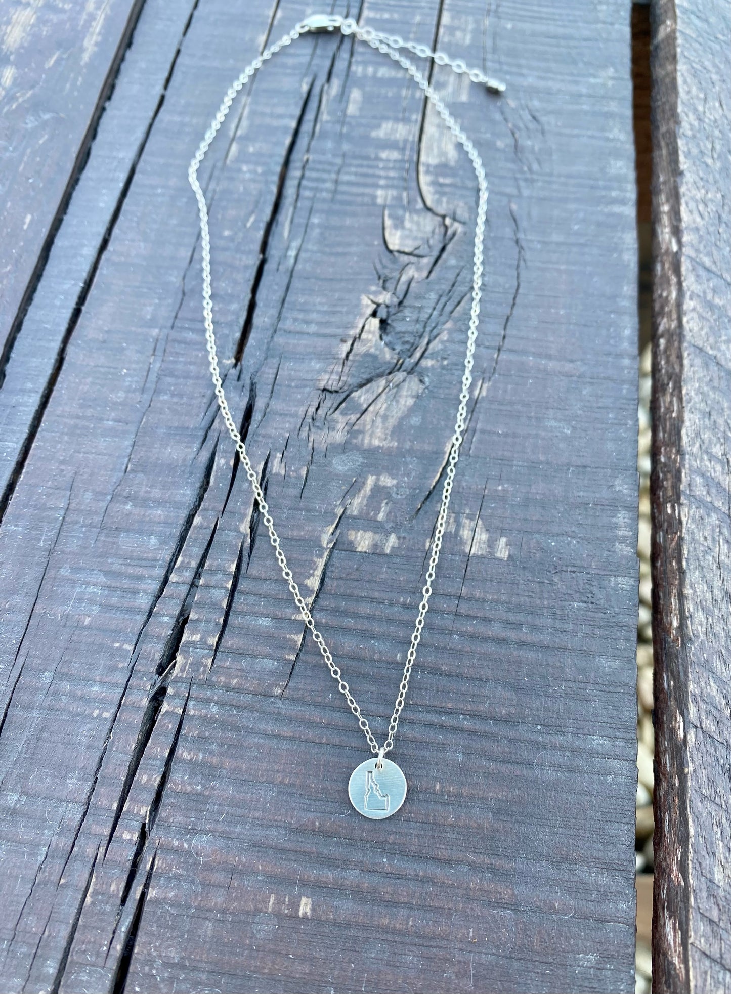 Sterling Silver Idaho State Necklce