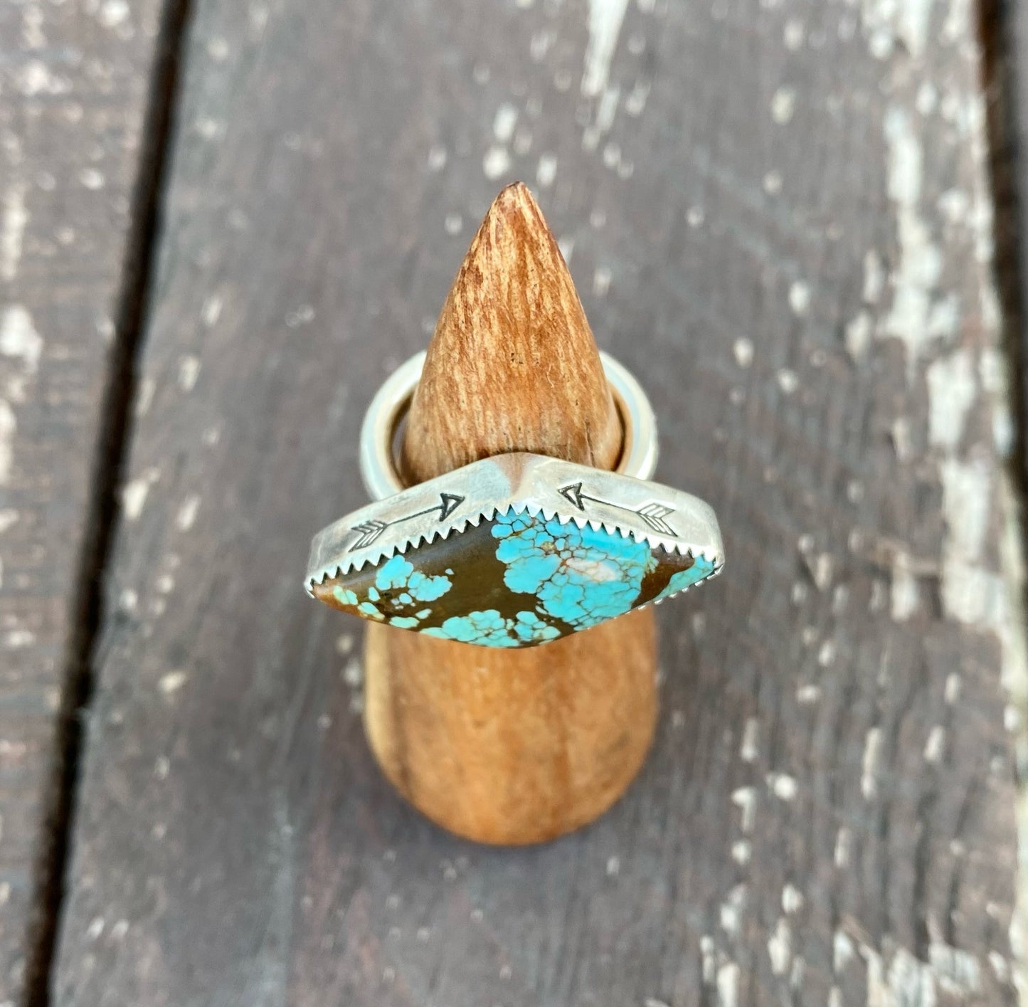 #8 Turquoise Stamped Ring