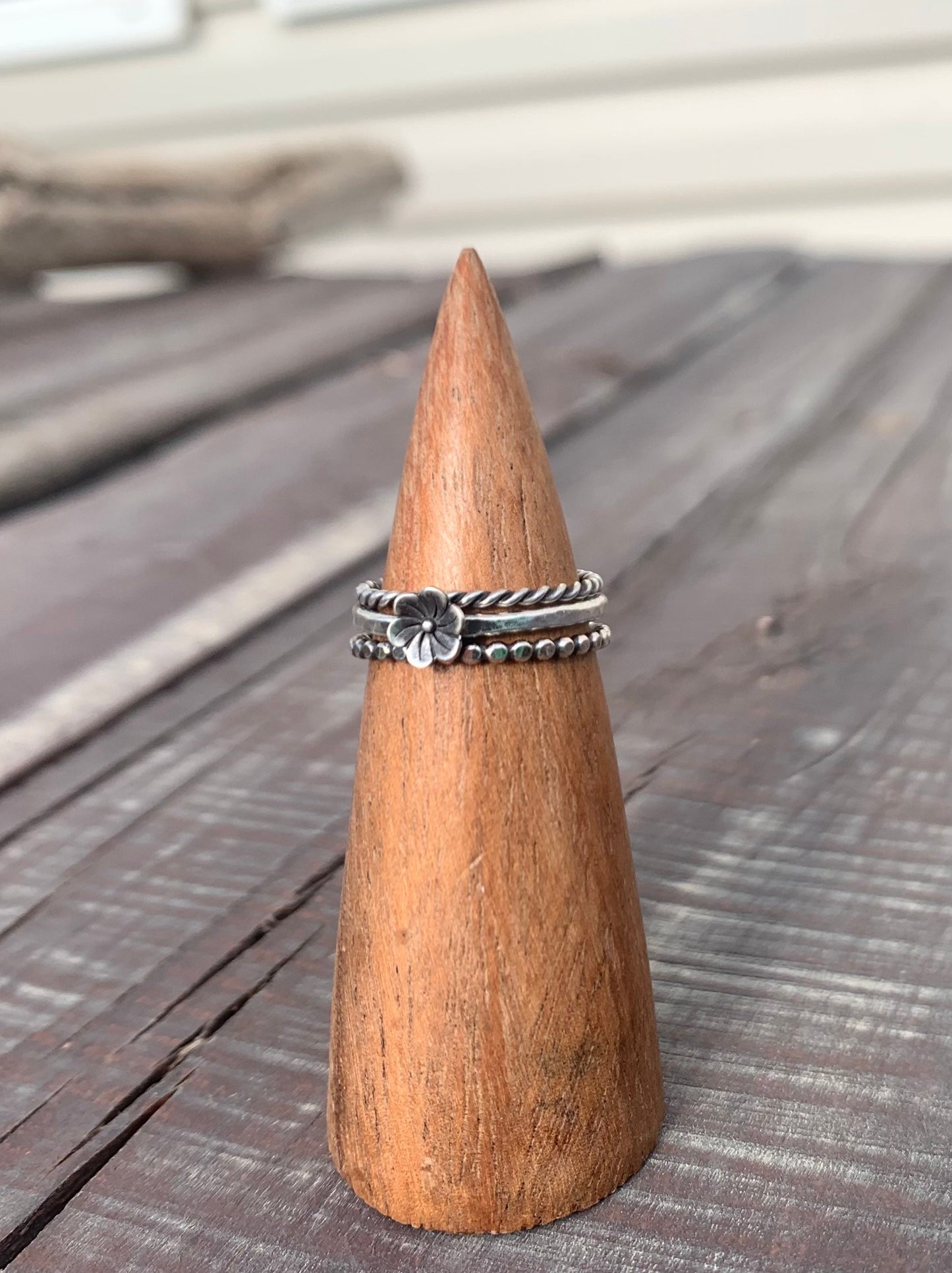 Beaded Wire Stacking Ring
