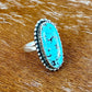 Natural Kingman Turquoise Oval Ring