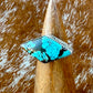 Turquoise #8 Stamped Arrow Ring