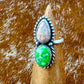 Sonoran Gold Turquoise & Mexican Fire Opal Double Stone Necklace