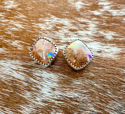 Australian Fine Opal earring studs
