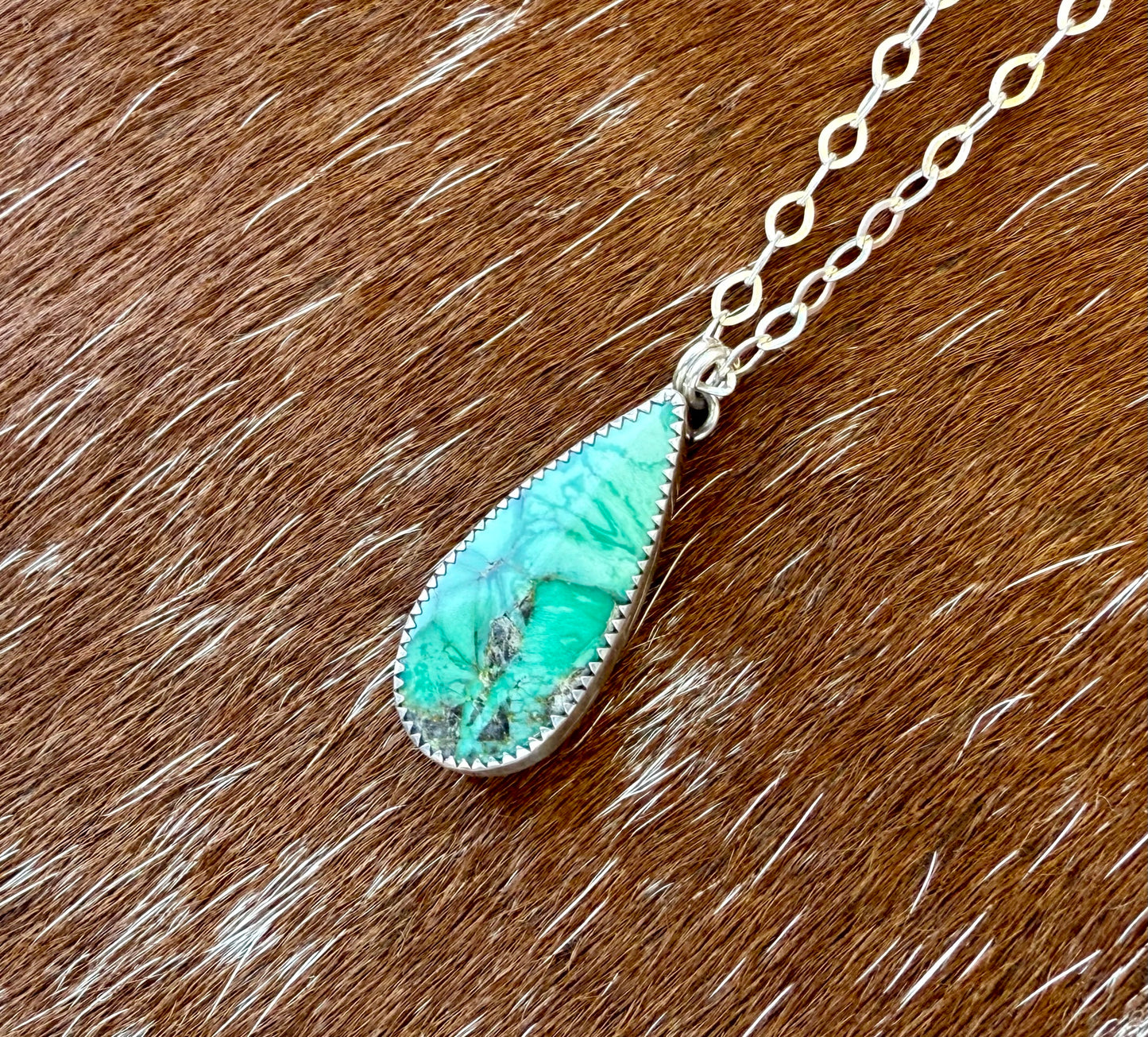 Broken Arrow Variscite Necklace