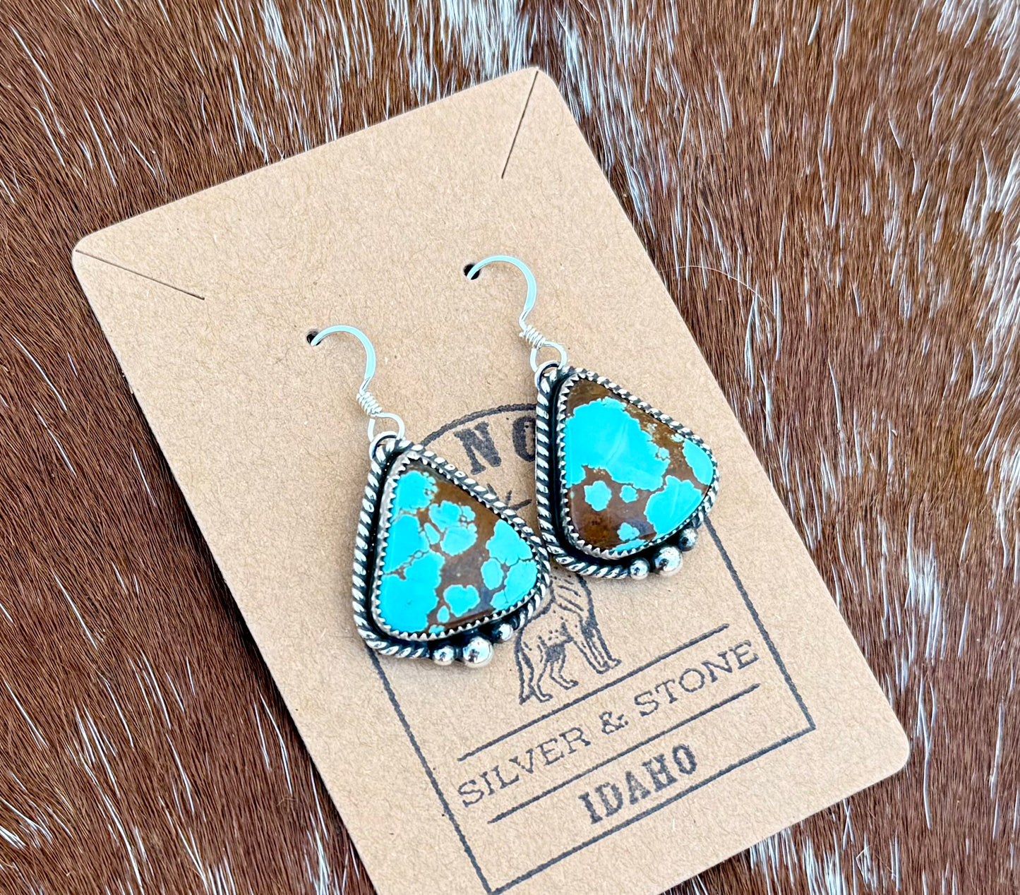 Number 8 Turquoise Earrings