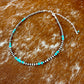 Sterling Silver Pearl 4mm and Kingman Turquoise beaded necklace