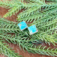Kingman Turquoise diamond stud earrings