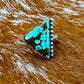 Number 8 Turquoise Triangle Ring