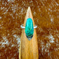 Chrysocolla Arrow Accent Stamped Ring