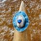 Stamped “Cowboy Hat” Mexican Fire Opal Ring