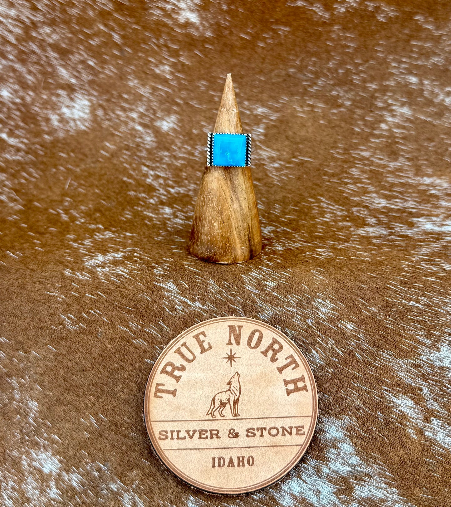 Vivid Blue Kingman Turquoise square ring