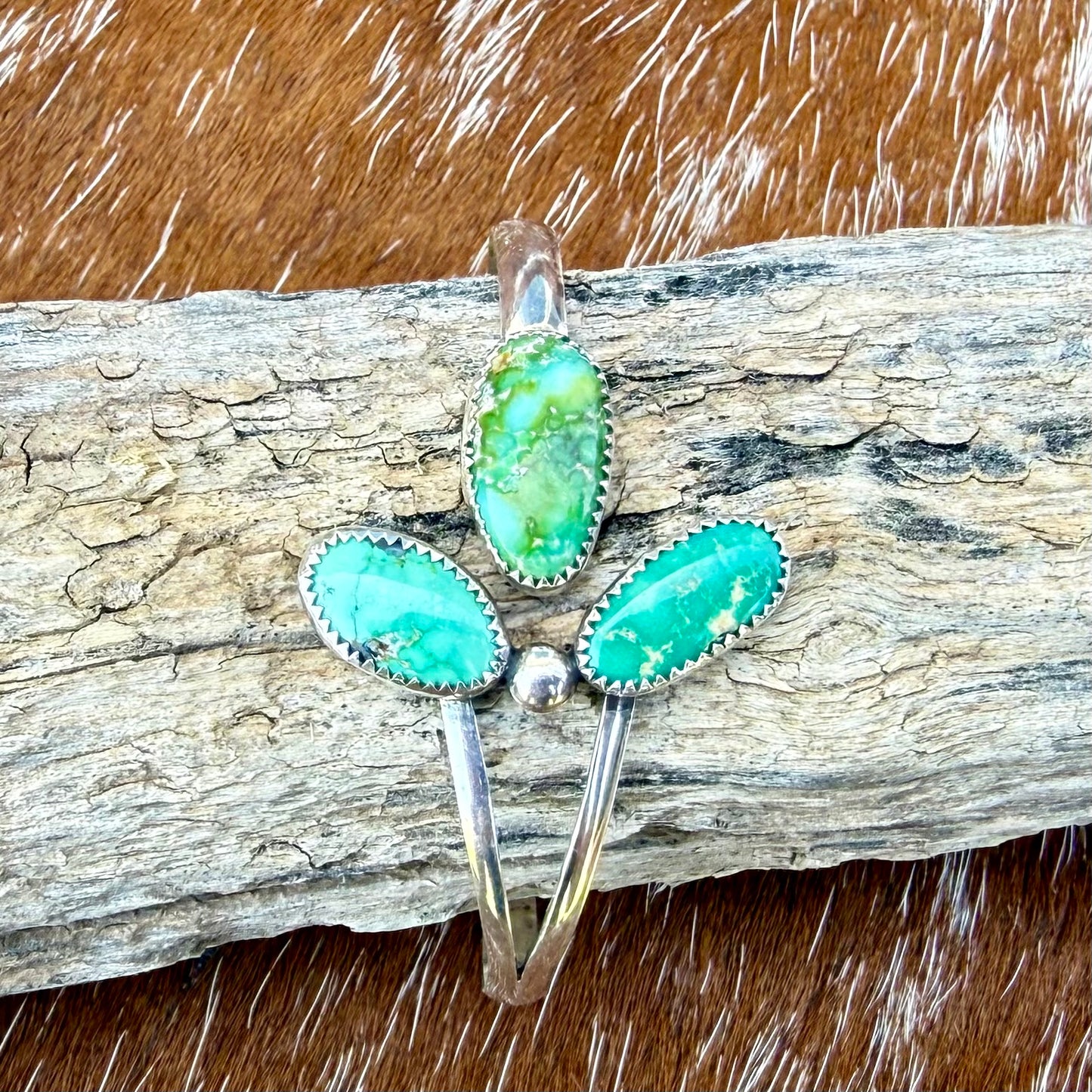 Sonoran Gold Turquoise wrap cuff bracelet