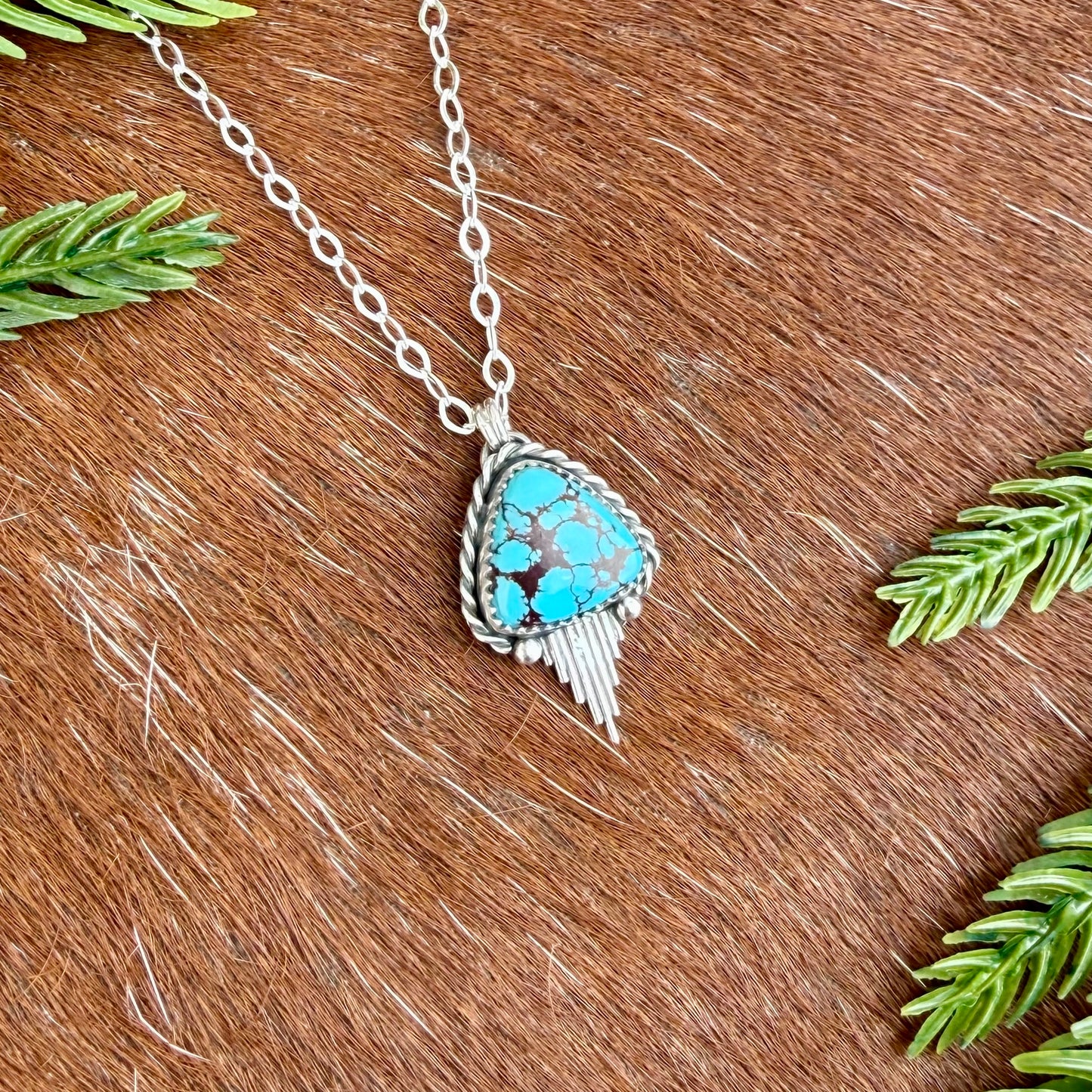 Egyptian turquoise with Silver Flare