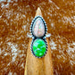 Sonoran Gold Turquoise & Mexican Fire Opal Double Stone Necklace