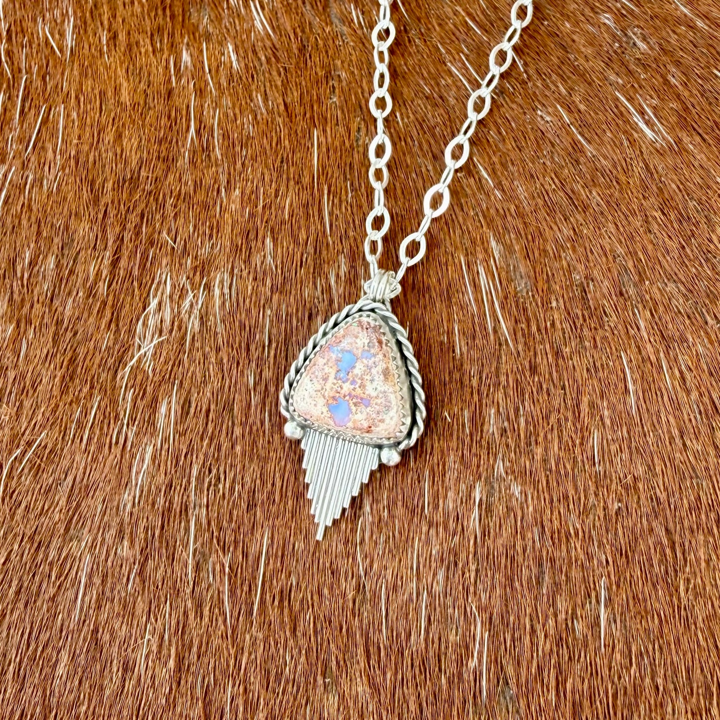 Mexican Fire Opal with Silver Flare