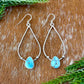 Golden Hills Turquoise teardrop dangle earrings