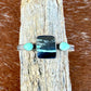 Black Buffalo Turquoise and Kingman Turquoise cuff bracelet