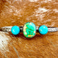 Sonoran Gold Turquoise and Kingman Turquoise cuff bracelet