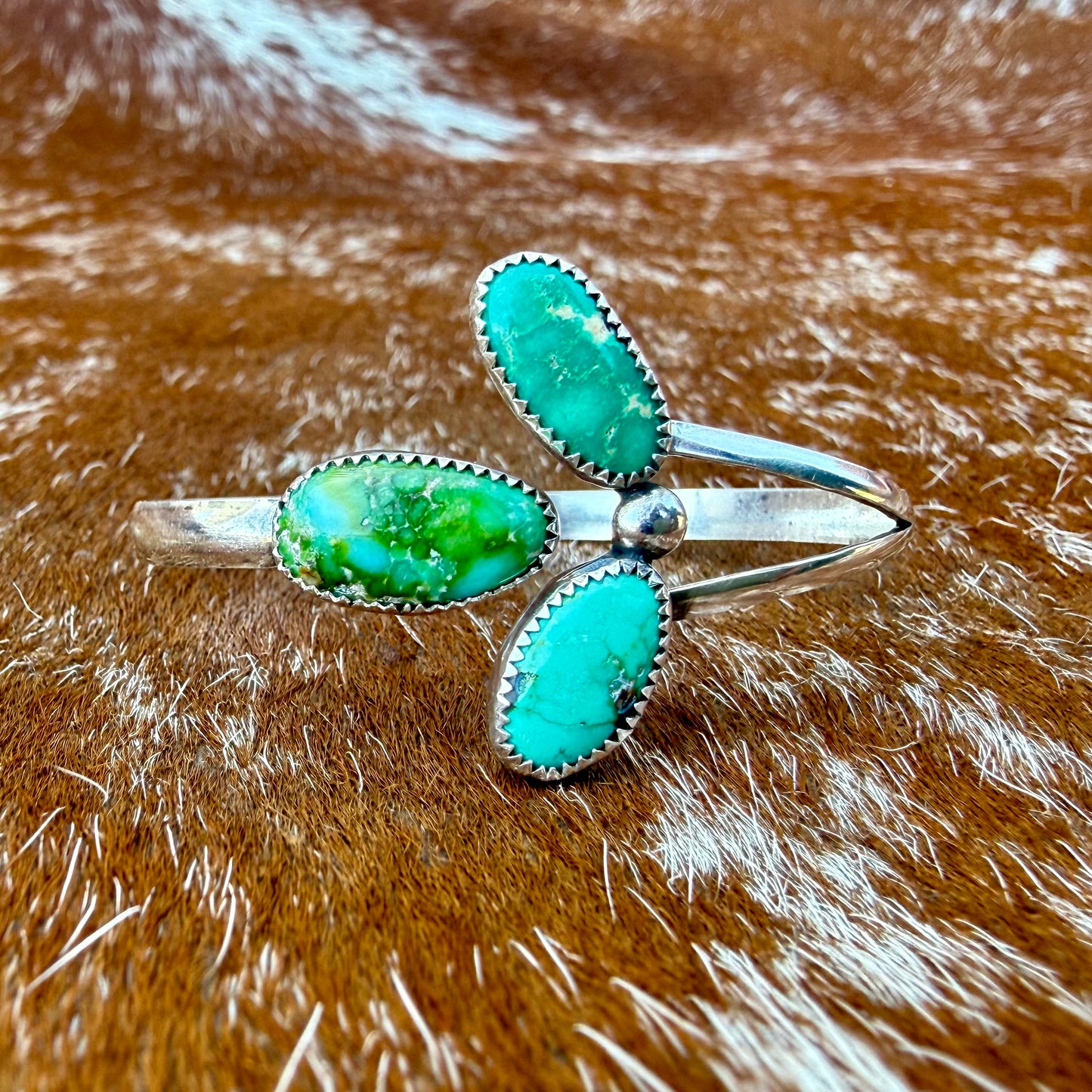 Sonoran Gold Turquoise wrap cuff bracelet