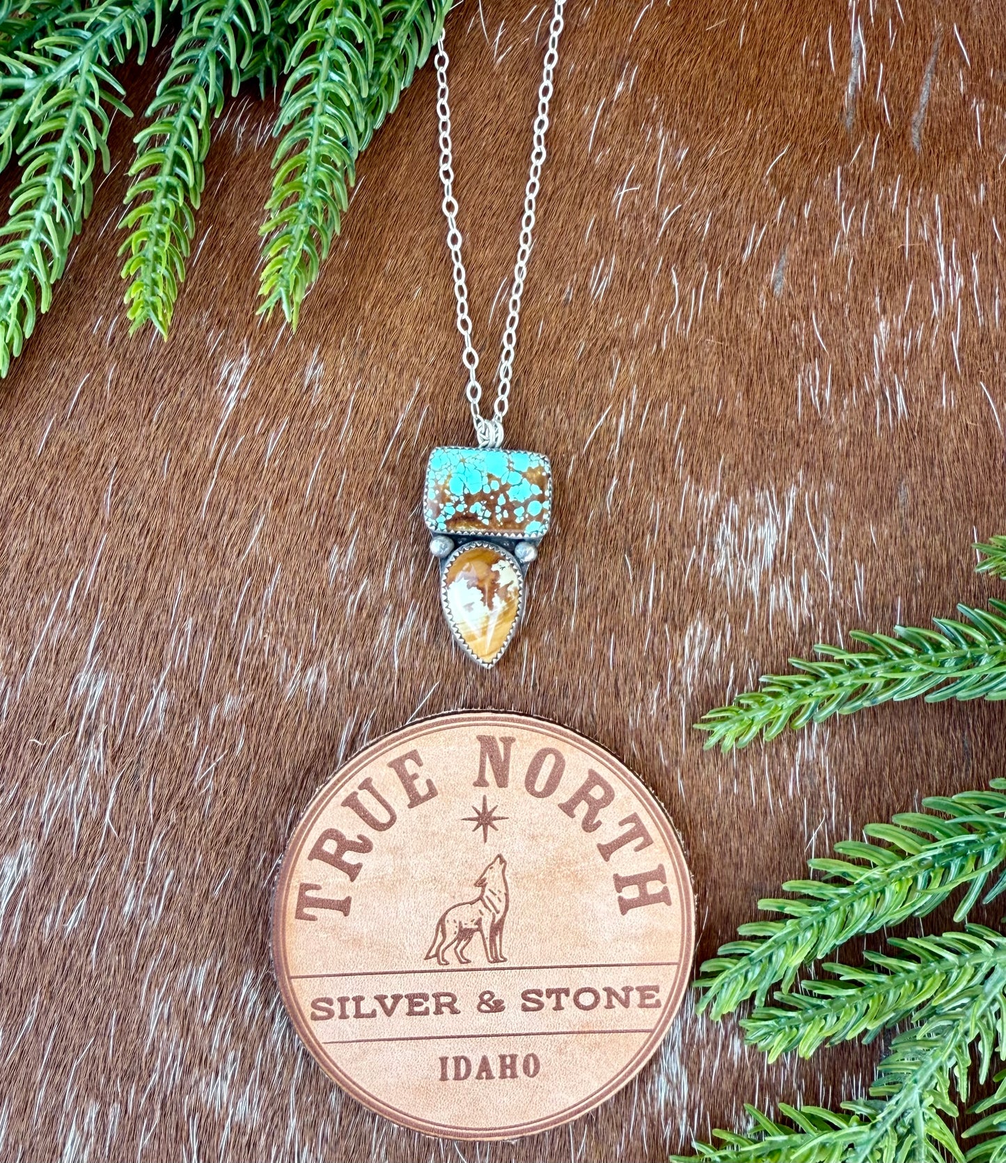 Number 8 Turquoise & Owyhee Picture Jasper Necklace